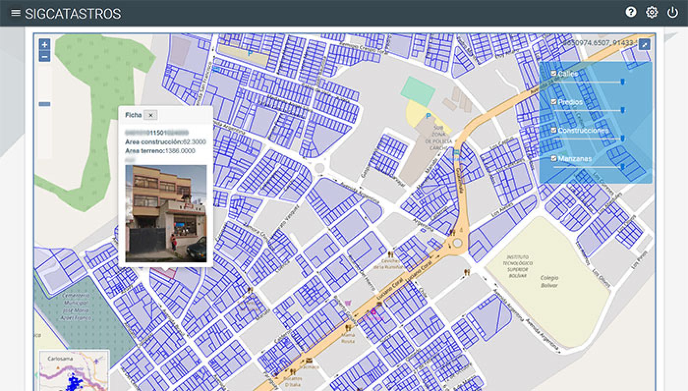 Sistema de Catastros SIG (Sistema de Información Geográfico Catastral)